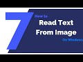 How to Read Text from Image on Windows | PDFelement 7