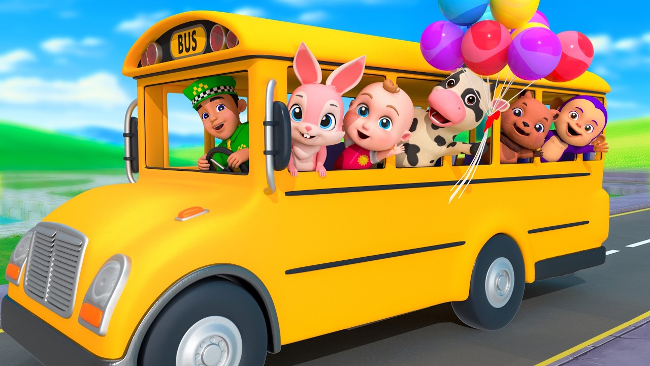 バスの車輪 | バスソング | 乗り物の歌 | Wheels On The Bus | 子供の歌と童謡 | こどものうた | Super Sumo