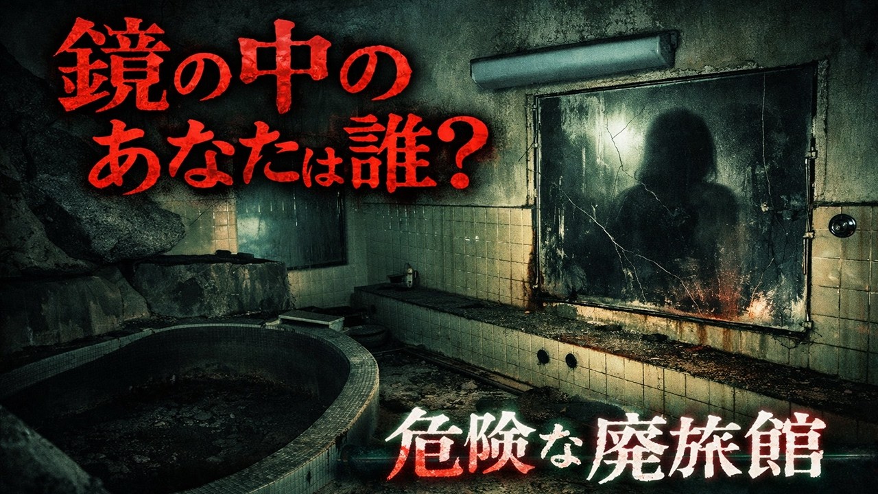 【心霊】鏡に”もう一人”が映りました...廃旅館で起きた異常。