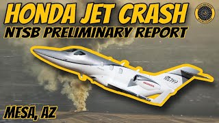 NTSB Preliminary Report - Honda Jet, Mesa AZ