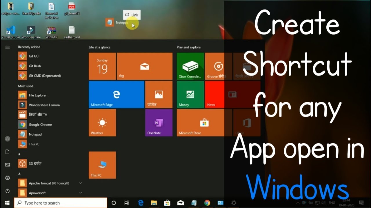 Shortcut Windows 10.