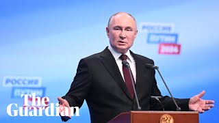 Putin calls US undemocratic and addresses Navalny death after Russian election win