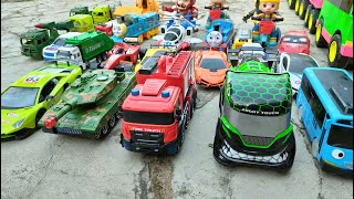 Mobil Truk Tronton Panjang Penuh Mobil Robot Kereta Thomas Car Toy Truck Tractor Police RC