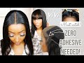 ✨ ISSA BOB WIG REVIEW| MOST REALISTIC ZERO ADHESIVE WIG | +BANGS (FRINGE)GIVEAWAY🎉 | FT. HAIRVIVI