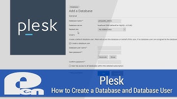 How to Create a Database and Database User - Plesk