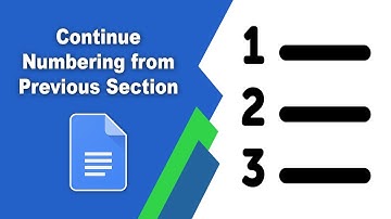 How to continue numbering from previous section in Google Docs