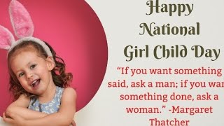 National Girl Child Day 2022 24Th January National Girl Child Day Video