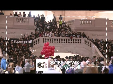 Pro-Palestinian rally held inside Grand Central Terminal