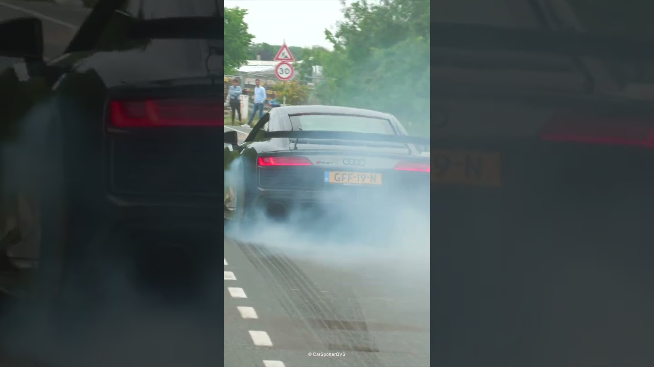 AUDI R8 V10 GT BURNOUT!