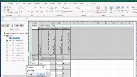 SOLIDWORKS Tech Tip: Excel Vs SOLIDWORKS Configurations for Design Tables