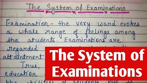Essay on The System of Examinations // English Essay Writing // Simple Essay