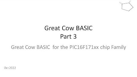 PT3: PIC16F171xx chip Family - Using the Great Cow BASIC to show the ADC value one the four LEDs