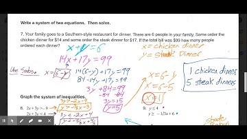 Chapter 7 Quiz #2 Review Answer Key Video Explanation Algebra 1