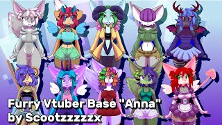 Furry Live2D base 'Anna'