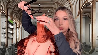 ASMR Hair salon Roleplay ✂️ Cutting and Styling your hair👹