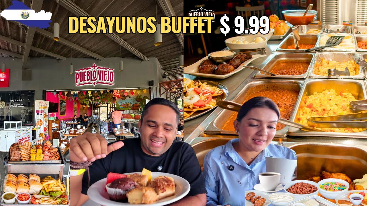 Desayuno buffet salvadoreño por solo $9.99 en Pueblo Viejo | Santa Tecla, El Salvador 🇸🇻