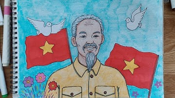 Vẽ chân dung Bác Hồ | Cách vẽ Bác Hồ đơn giản / Vẽ Bác Hồ #drawing #draw