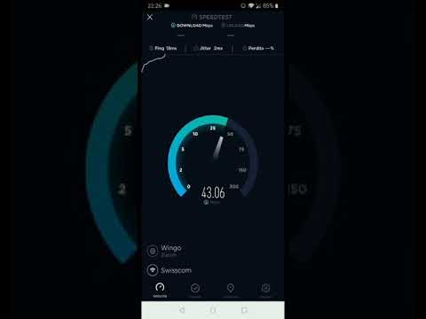 Speed Test ADSL Swisscom with internet-Booster