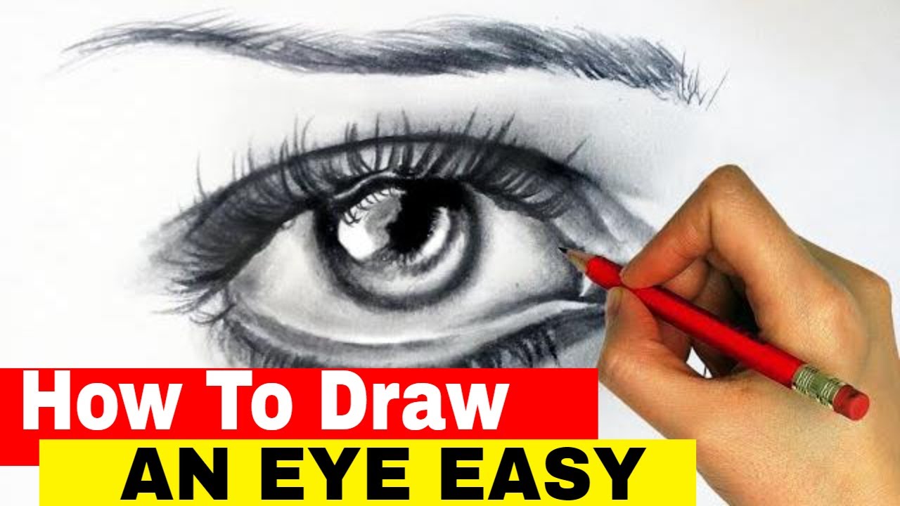 How To Easily Draw a Realistic eye Tutorial | How To Draw A Human Eye | Artist Aji - YouTube