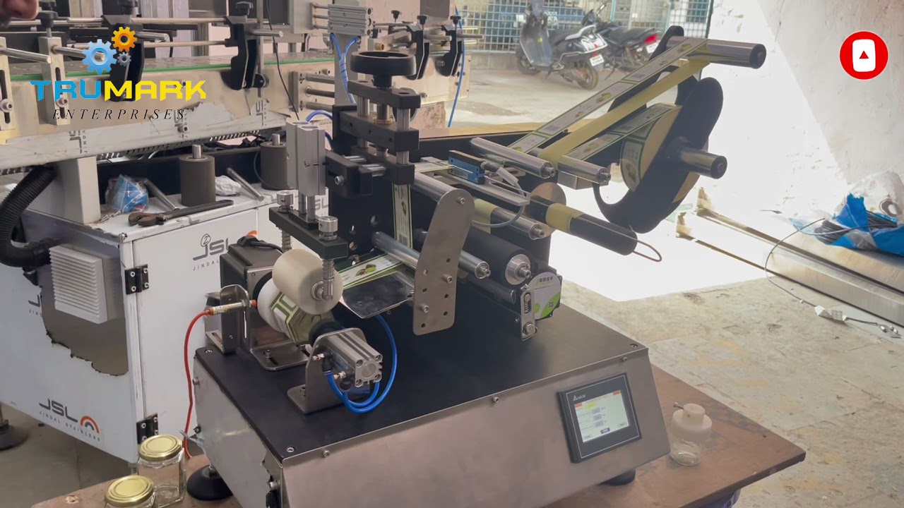 SEMI AUTO LABELING MACHINE FOR HEXAGON BOTTLE