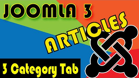 Joomla 3 Tutorials: Article Options, The Category Tab