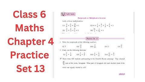 Class 6 Maths | Chapter 4 Practice set 13 | Maharashtra state board