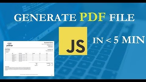 How to create PDF file in less than 5 min using Javascript