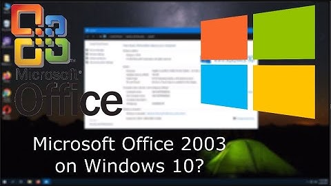 Office 2003 on Windows 10