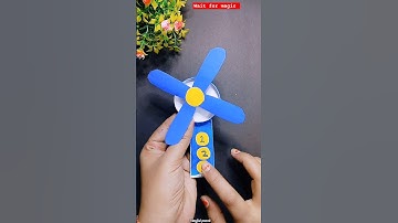 Easy Diy kids mini fan craft🪭🪀😨#shorts #youtubeshorts #trending #funny #story #diy #craft #kids #fun