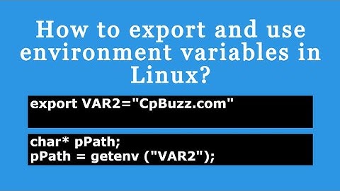 Example of environment variables in Linux | CppBuzz.com