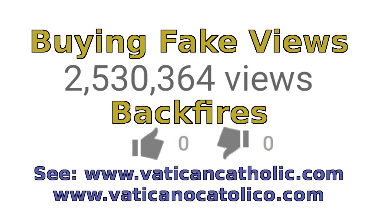 Buying Fake Views Backfires - TradCatKnight Exposed
