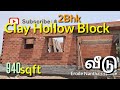 Clay ஹாலோ பிளாக் கல்லில்  குளிர்ச்சியான 2BHK வீடு, Clay Hollow Block home