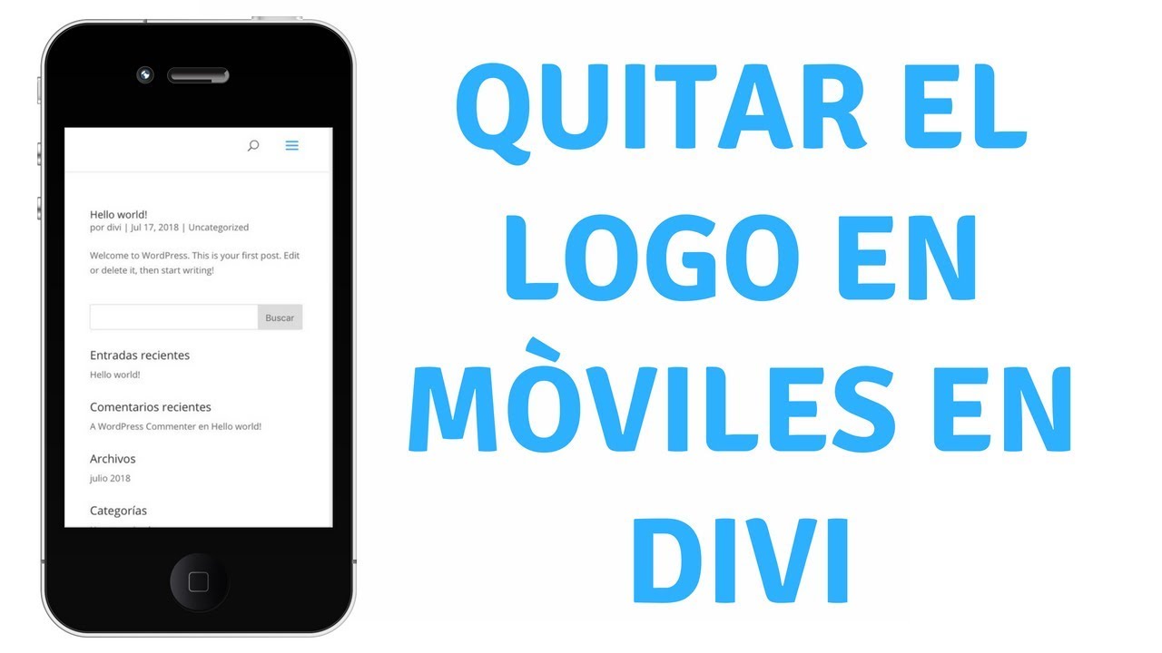 Cómo quitar el logo en el móvil en la plantilla DIVI - YouTube