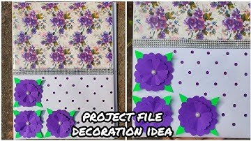 Easy project file decoration idea. Practical file, notebook, scrapbook, cover decoration idea.