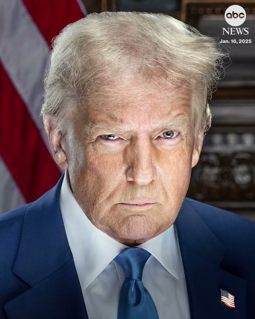 Donald Trump's official White House portrait released
