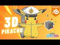 How to make a Character in Blender - Pikachu - Rigging Timelapse ⚡⚡⚡