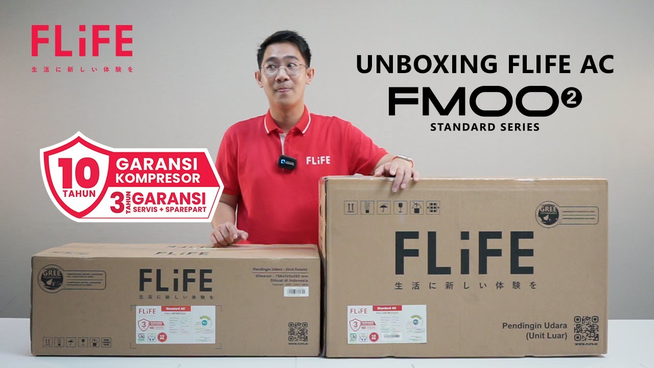 UNBOXING FLIFE FMOO2 AC LEBIH DINGIN LEBIH SEHAT - YouTube