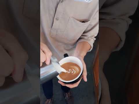 Video Latte art today - Tulip flower - youtube