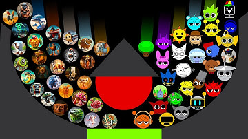 Italian Brainrot team Vs Sprunki Retake team Marble Race in Algodoo Round 7