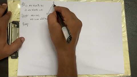 Exercise7.3|Q2|Triangles|AD is an altitude of an isosceles triangle ABC in which AB = AC. Show that.