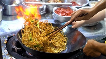 中国街头小吃 -鸡蛋炒饭炒面、天津网红童子鸡、早餐鸡蛋蔬菜饼