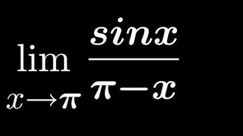 lim x→π (sinx)/(π-x)