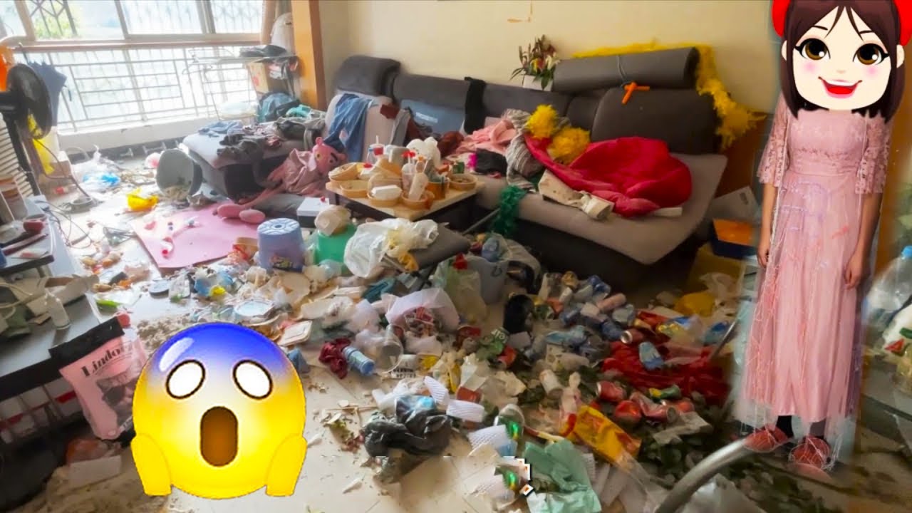 🤮The Fitness Beauty's Home Is Terrible, Dirty And Smelly! Suddenly A Big Rat Ran Out🐭