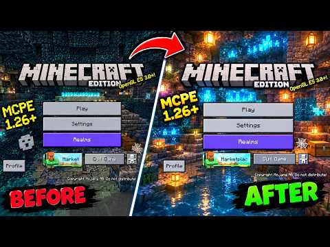 Java UI for MCPE 1.26+ 🔥MakeMinecraft PE Look Like Java Edition!