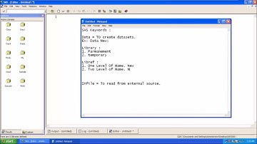 Basic SAS ( Understanding SAS keywords)