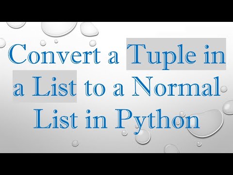 Convert a Tuple