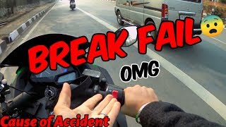 Kawasaki ninja brake fail | cause of accident ride gone wrong jaan
bach gae yr