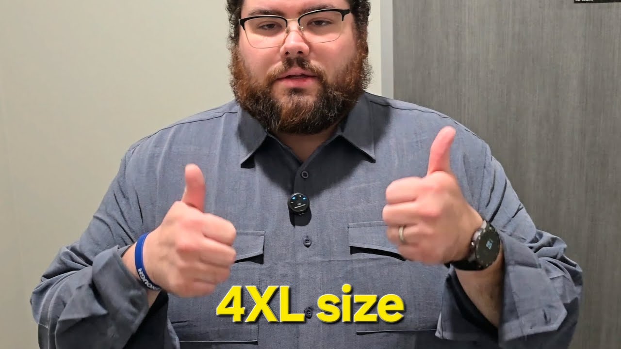 MUST WATCH! Men's 4XL COOFANDY long sleeve button up W/double pockets ...