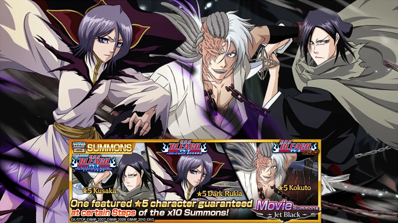 Bleach Brave Souls Jet Black Movie Summons! All 25 Steps For Movie Units!
