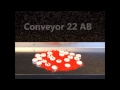 Conveyor 22 presents transporting spreading sorting